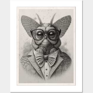 Portrait of Gentleman Mothman Posters and Art